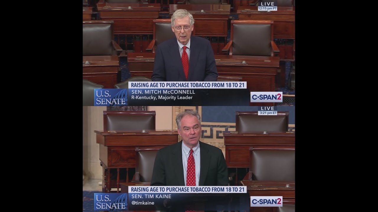 c-span channel Senators Unveil Legislation to Raise Tobacco Purchase Age to 21