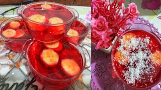 حلويات بارده بدون فرن وبدون بيض او كريمة بمكونات اقتصادية جدا jelly & sweet