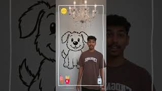 #aivideo#viralvideo #iamjanak #janak😜A person finishes a cartoon dog drawing on a white wall