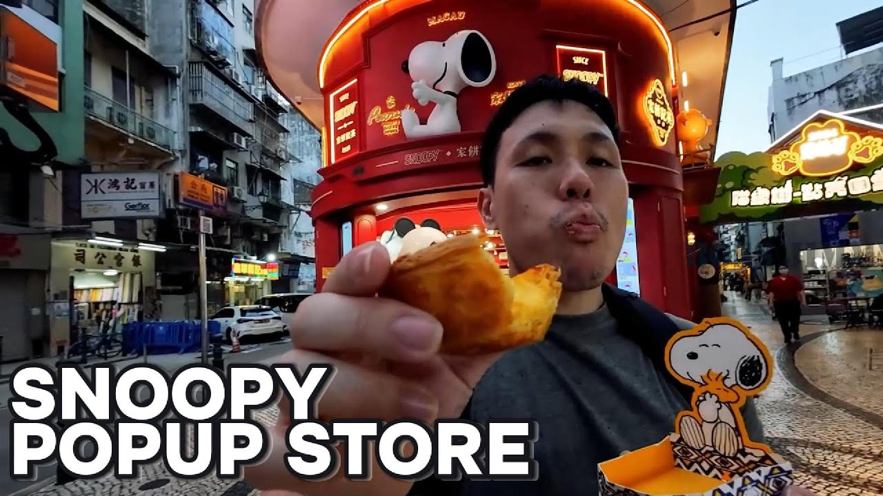 Snoopy & Peanuts: Theme Store In Macau | Famous Bakery Yeng Kee | Portuguese Egg Tart | Macau Vlog 5