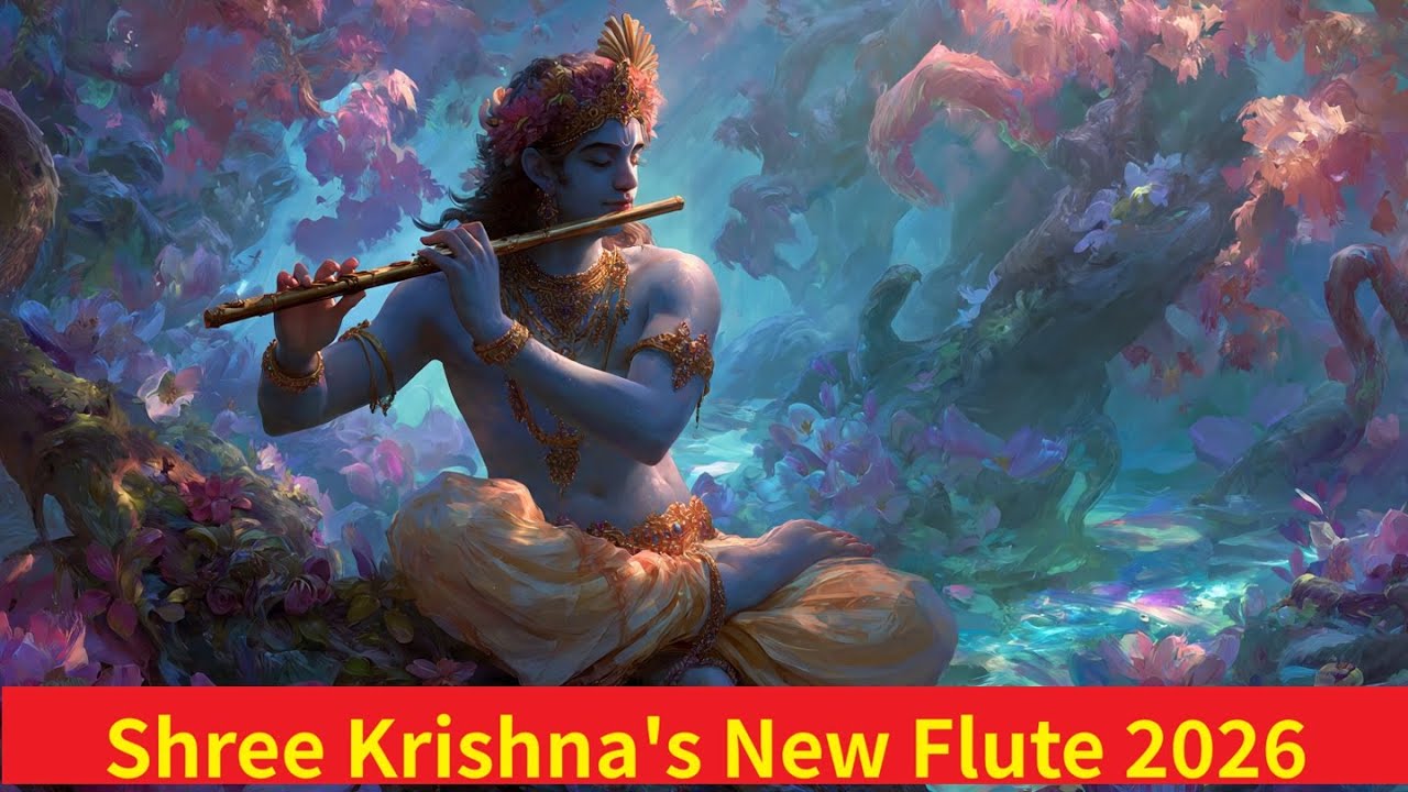 Shri Krishna Flute Music 🎶 Relaxing Meditation | शांत कृष्ण बांसुरी धुन | Deep Peace 2026 2