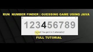 Guessing Game | Run Number Finder using Java Netbeans