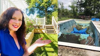 I Turned An Old Broken Pool Into A Sunken Garden Paradise!