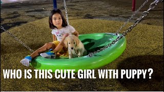 Cute little Girl with the puppy I Cute pets I Dog lover I Baby Dog I Human and dog hang out I Dogs