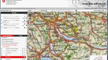 Naturschutz WMS im Browser von MapGeoAdmin
