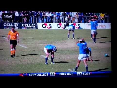 Worst Rugby injury ever - Grey College vs Grey High (NOT FOR SENSITIVE VIEWERS)