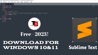 How to download Sublime Text for Windows 10&11 FREE | 2023 Update | TechBhai