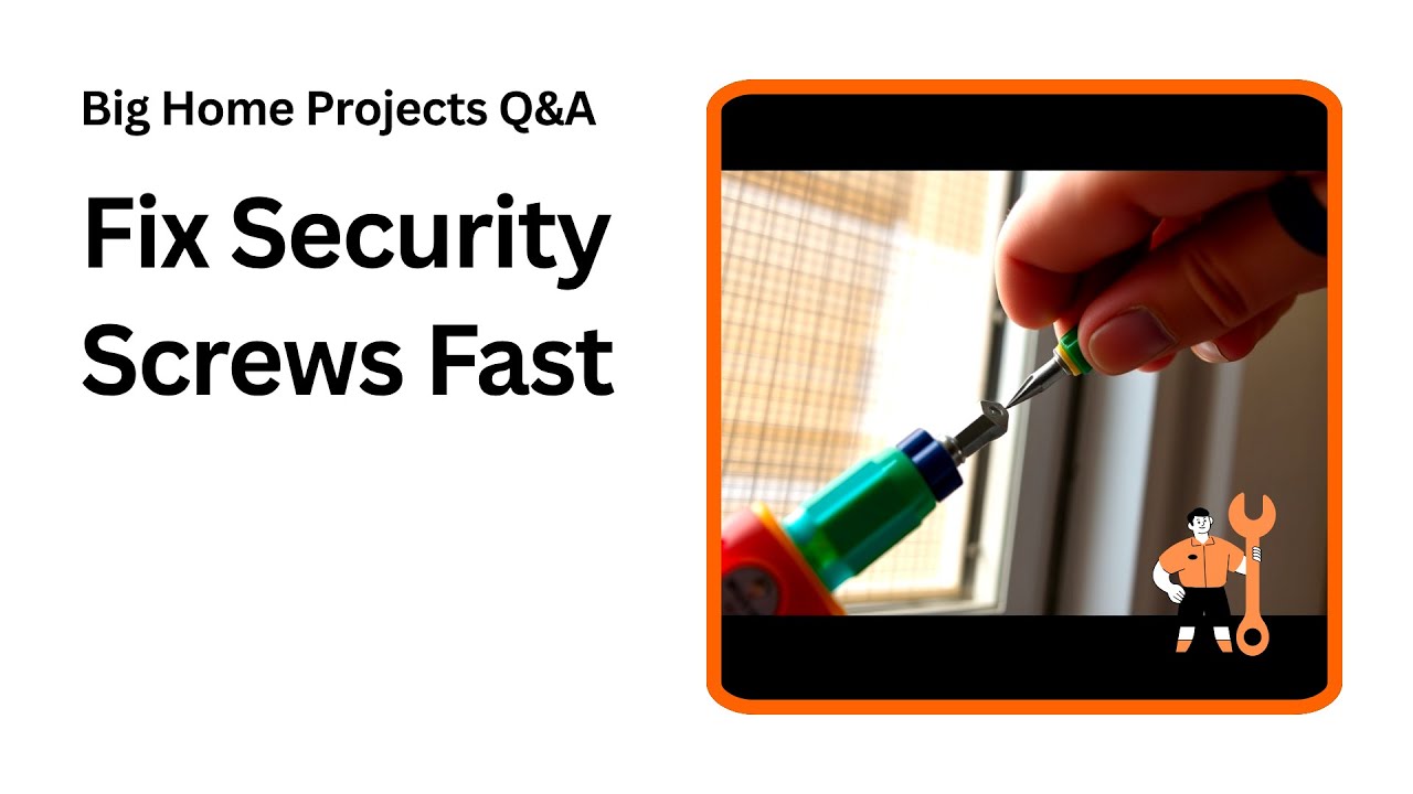 How to Remove Security Screws and Install Window Screens Easily - YouTube