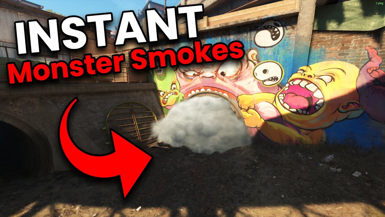 CS2 Overpass Monster Smoke Guide | 5 Instant CT Smokes + Mid-Round Lineups