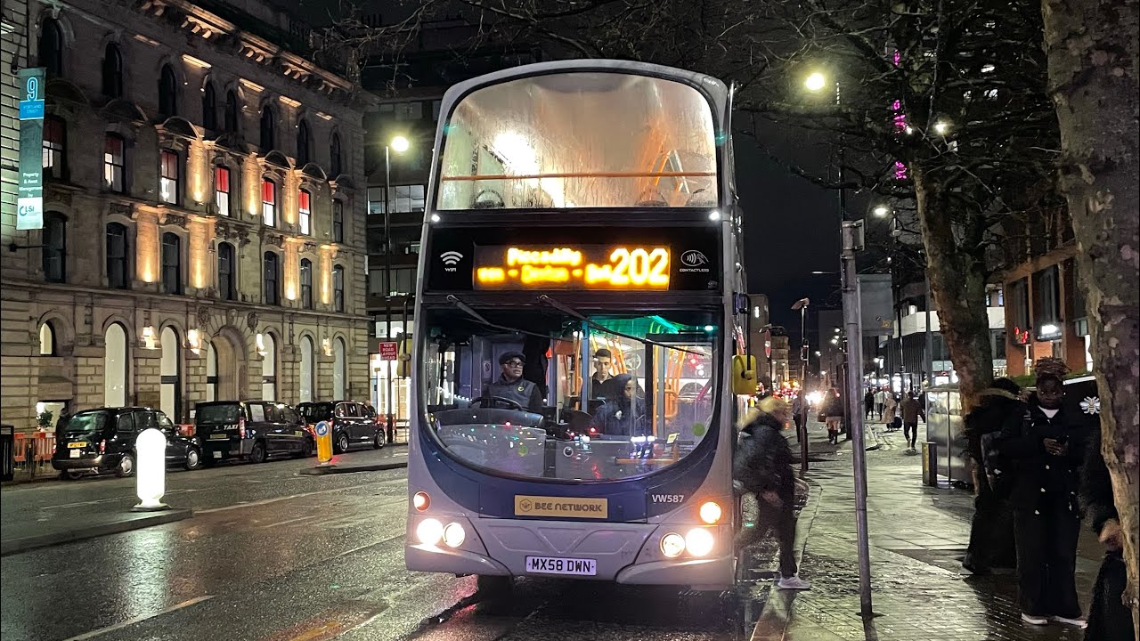 *[BAD DIFF / AXLES]* Bee Network B9TL Wright Eclipse Gemini VW587 (MX58 DWN) on the 202