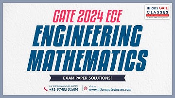 GATE 2024 EC Question Paper | Engineering Mathematics Solution | GATE EC lectures & Online Classes