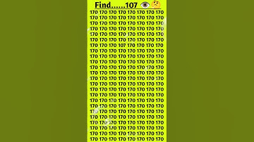 Find the different number 107 👁🕵 #puzzlegames #testyourbrain #quizgames  #shorts