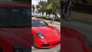 Luxury cars at south beach Miami Florida