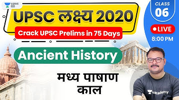 UPSC Lakshmi 2020 | Ancient History by Sanjay Sir | Middle Stone Age