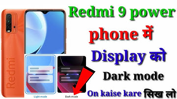 How to enable dark mode in redmi 9 power // redmi 9 power phone ko dark mode kaise kare 2022