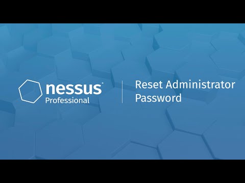 Reset Admin Password in Nessus Professional