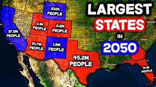 What will the 10 LARGEST States be in 2050?