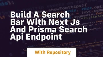 build a search bar with next js and prisma search api endpoint