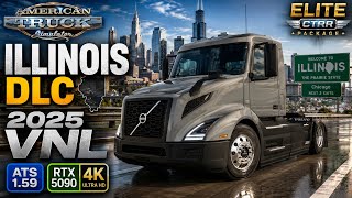 ATS 1.59 Illinois DLC | 2025 Volvo VNL Day Cab in Chicago! RTX 5090 4K