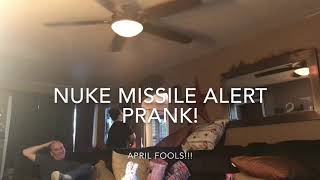 NUKE MISSILE ALERT PRANK ON FAMILY! (April Fools)