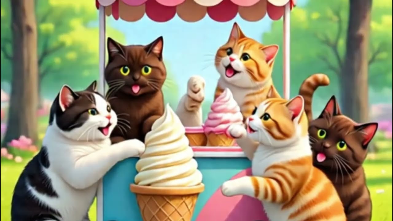Cats Story | Garden Games | Ice Cream Stall | Scratches | Sad Meows😿.