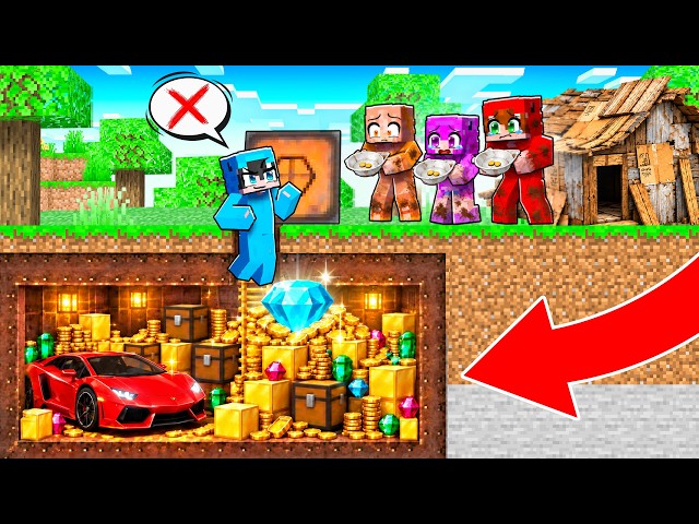 Me Hice MILLONARIO, pero lo ESCONDÍ de mis Amigos en Minecraft!