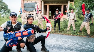 LTT Game Nerf War : Warriors SEAL X Nerf Guns Fight Crime Mr Zero Scazy Mercenary Female Assassin