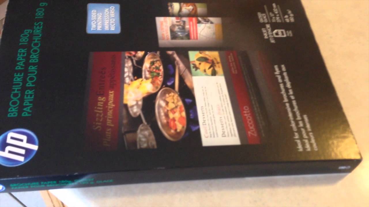 unbox hp brochure paper 180g 2 sided 11x17 150sheets youtube