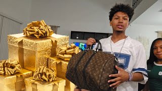 AMARE FROST SHOWS HIS BIRTHDAY GIFTS