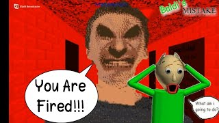 Baldi's Mistake Gameplay + Ending - Baldi's Basics Mod