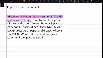 How to Solve Problems Using Systems of Linear Equations: Mixed Review, Example 4 | Math Energy TV
