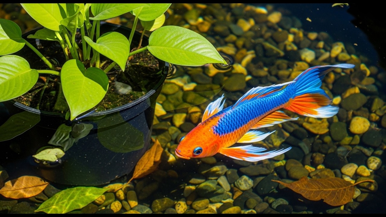 Fresh Water with Color Fish in The Tank| Beautiful Color Fish with ...