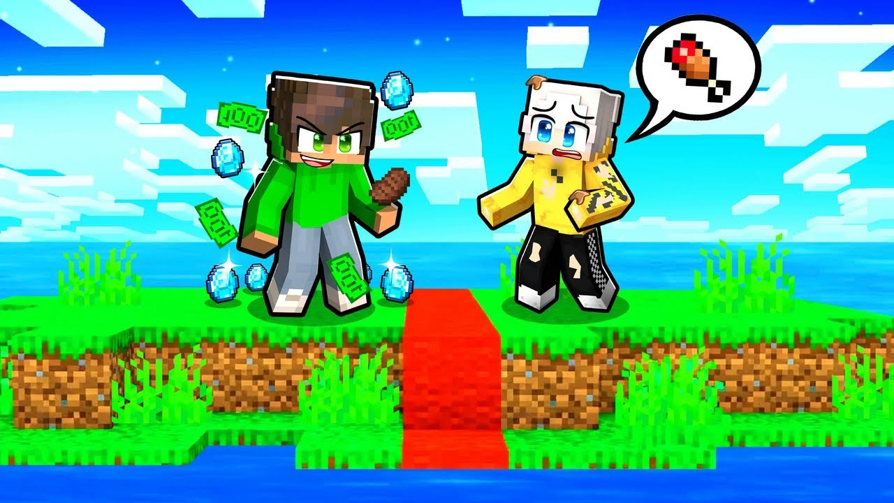 Il MIO AMICO ha DIVISO l'ISOLA a METÀ su Minecraft!