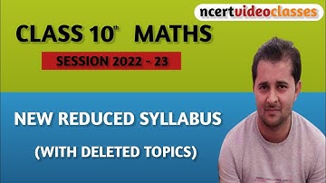 Class 10 Maths CBSE Syllabus 2022-23 || latest Reduced syllabus of Class 10 CBSE