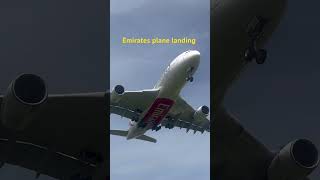 Emirates plane landing #airplane #shorts #lowplane￼￼