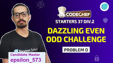 Dazzling Even Odd Challenge || Codechef Starters 37 Div2 Problem D