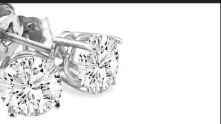 12ct Diamond Stud Earrings White Gold Hi Color Si1si2 Clarity  Superjewelercom