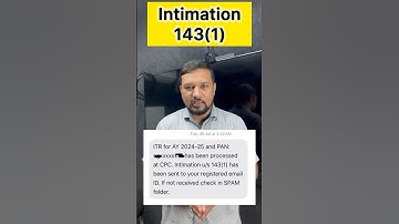 Income Tax 143(1) Intimation Order #incometaxreturn #itrreturn #intimation #143(1) #incometax