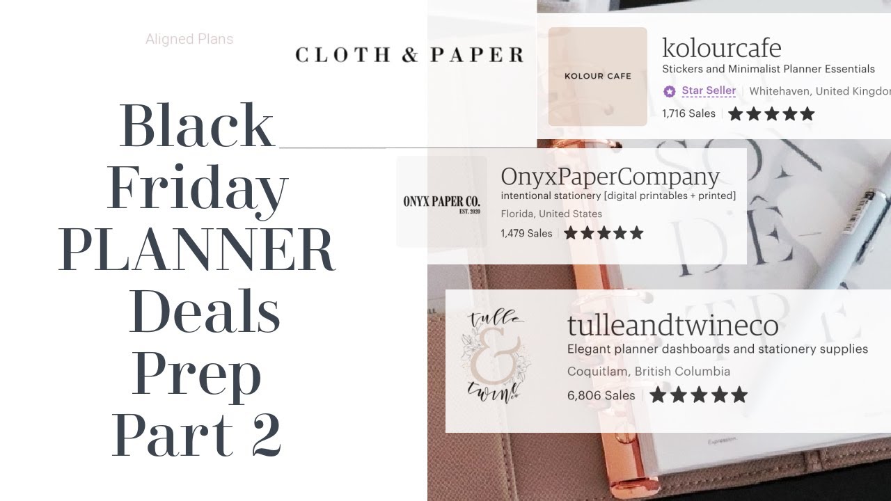 BLACK FRIDAY PLANNER Deals Etsy Style | Part 2