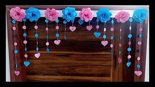 Amazing Door Hanging Making At Home| Paper Door Toran | Door Decoration Ideas| Door Hanging Craft |