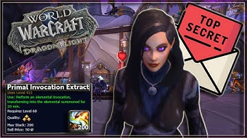 WoW Gold Making - Hidden Secret Primal Invocation Extract Recipe - Dragonflight