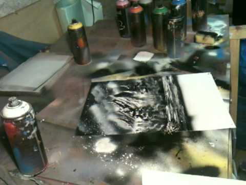 Black And White - Spray Paint Art by René Schell - YouTube