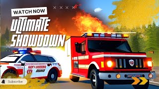 Ultimate Showdown: Police vs. Ambulance vs Firefighters in an Epic Death Race! | BeamNG screenshot 2