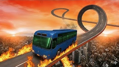 Extreme Bus Mega Ramp Racing - Impossible Stunts & Driver Challenge - Bus Simulator - Gameplay