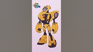 How to draw Bumblebee - Transformers #drawing #drawinganimals #drawingforkids #howtodraw