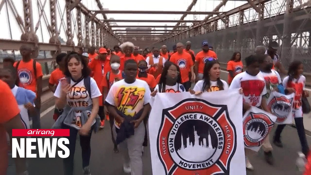 World News: Protesters rally against gun violence across the Brooklyn Bridge