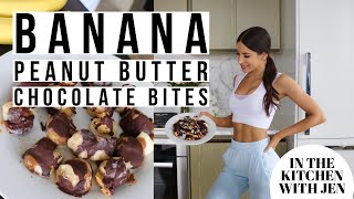 HEALTHY SNACKS | CHOCOLATE PEANUT BUTTER BANANA BITES | JEN SELTER