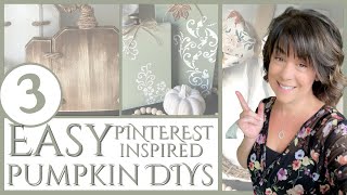 3 Easy *PINTEREST INSPIRED* Pumpkin DIYs | Fall Decor Inspired by Pinterest