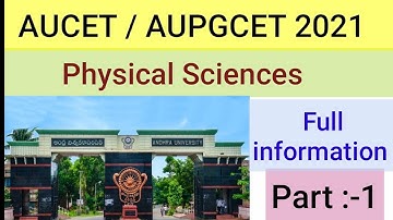 AUCET/AUPGCET | PHYSICAL SCIENCES