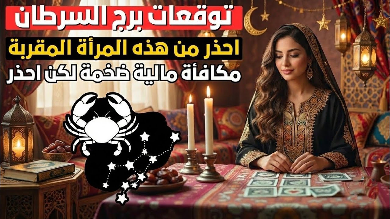 توقعات برج السرطان ♋️ احذر من هذه المرأة المقربة ⚠️ شخص غامض يدعمك ماليا 💰 تسديد ديون وبداية جديدة ✨